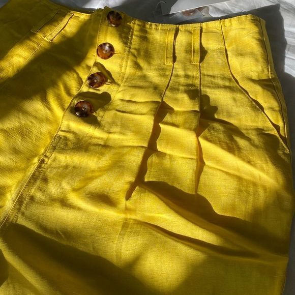 Joie Braden High Waisted Button Linen Blend - Picture 4 of 7